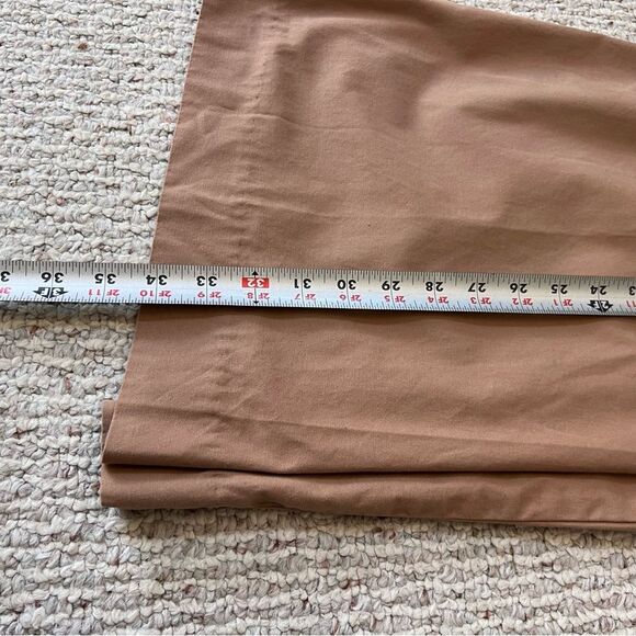 Banana Republic Khaki Organic Cotton Tie Waist Flared Wrap Pants - Picture 11 of 12